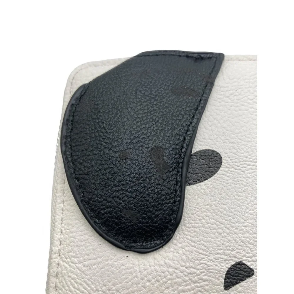 Betsey Johnson Black White Dalmation Puppy Face Wallet Wristlet